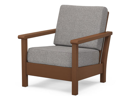 POLYWOOD® Harbour Deep Seating Chair in Teak / Grey Mist