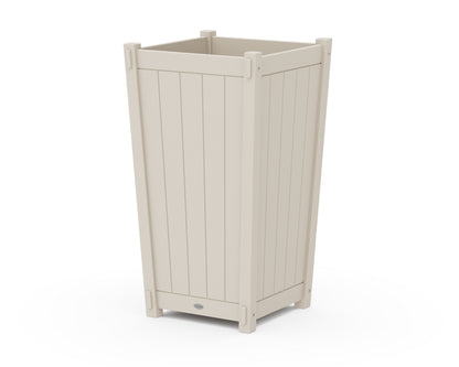POLYWOOD® Vineyard Large Tapered Square Tall Planter Box in Sand