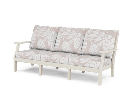 Country Living Wovendale Deep Seating Sofa in Sand / Leaf Dune Burlap