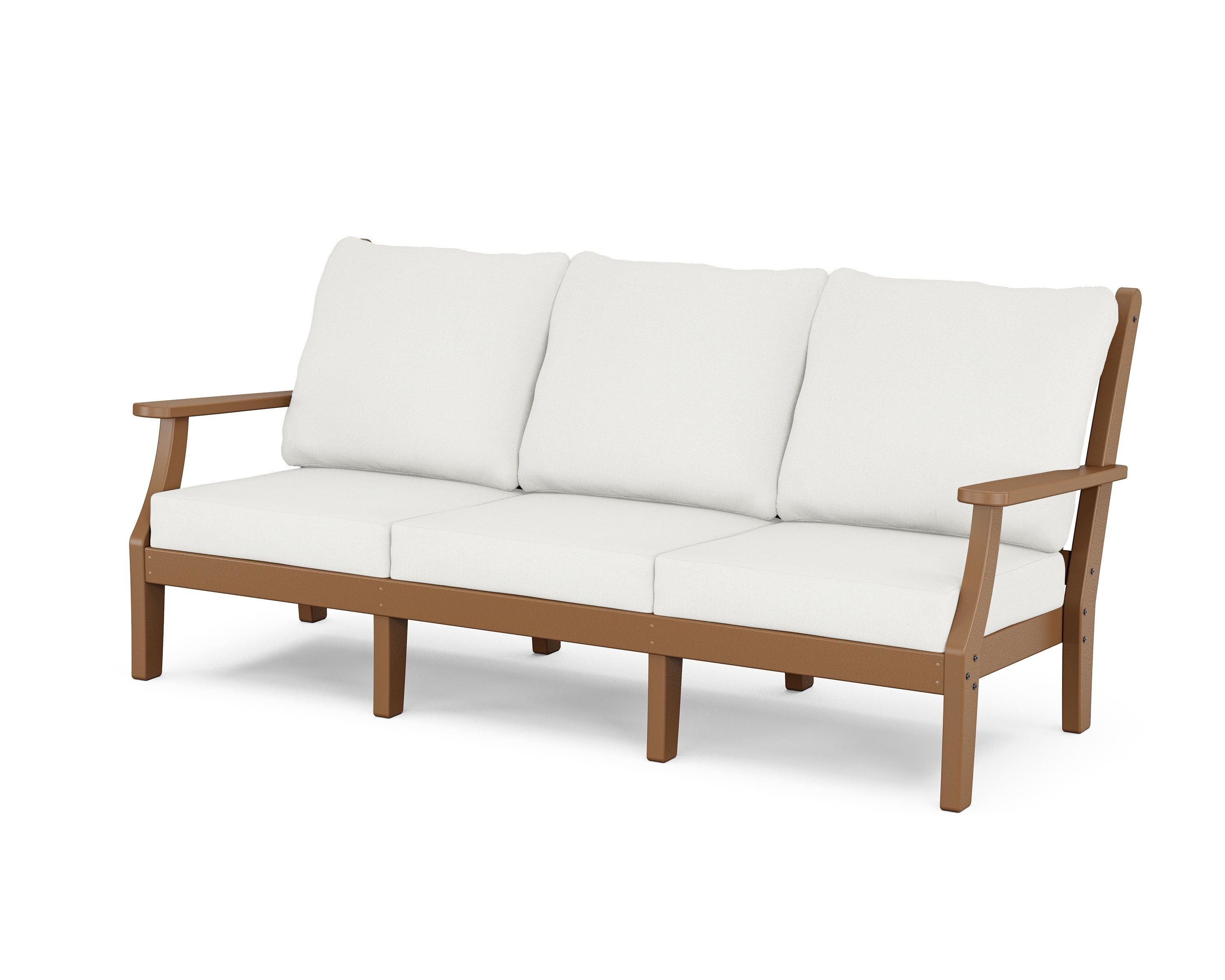 Country Living Wovendale Deep Seating Sofa in Teak / Natural Linen