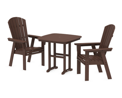 POLYWOOD® Nautical Adirondack 3-Piece Dining Set in Mahogany