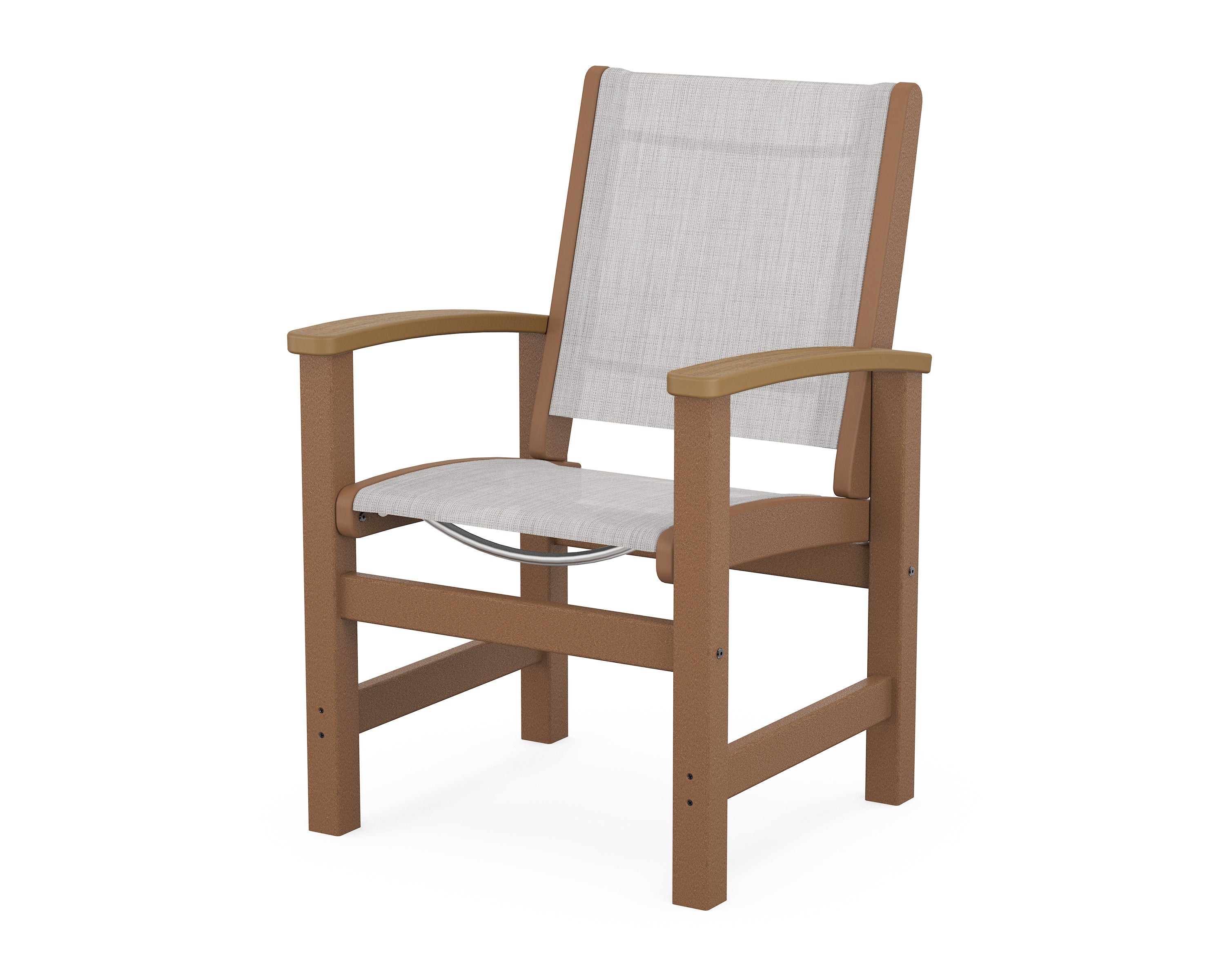 POLYWOOD® Coastal Dining Chair in Teak / Natural / Parchment Sling