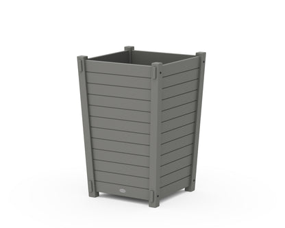 POLYWOOD® Nautical Large Tapered Square Planter Box in Slate Grey
