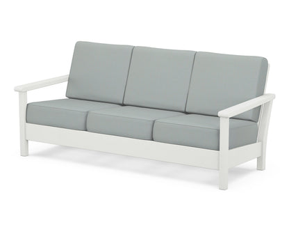 POLYWOOD® Harbour Deep Seating Sofa in Vintage White / Spa