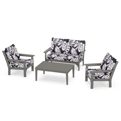 Vineyard 4 Piece Deep Seating Set - Slate Grey