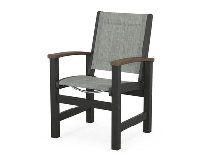 POLYWOOD® Coastal Dining Chair in Black / Kona / Birch Sling