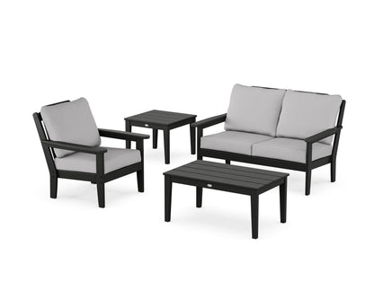 Country Living Wovendale 4-Piece Deep Seating Set in Black / Granite