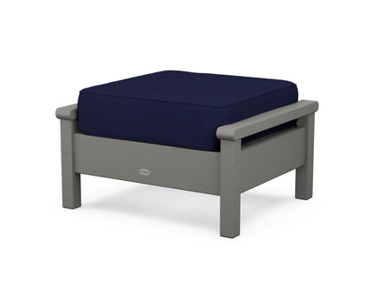 POLYWOOD® Harbour Deep Seating Ottoman in Slate Grey / Navy