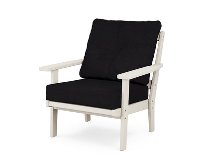 POLYWOOD® Prairie Deep Seating Chair in Sand / Midnight Linen