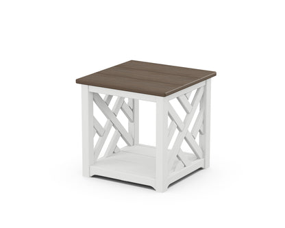 POLYWOOD® Chippendale Accent Table in White / Kona