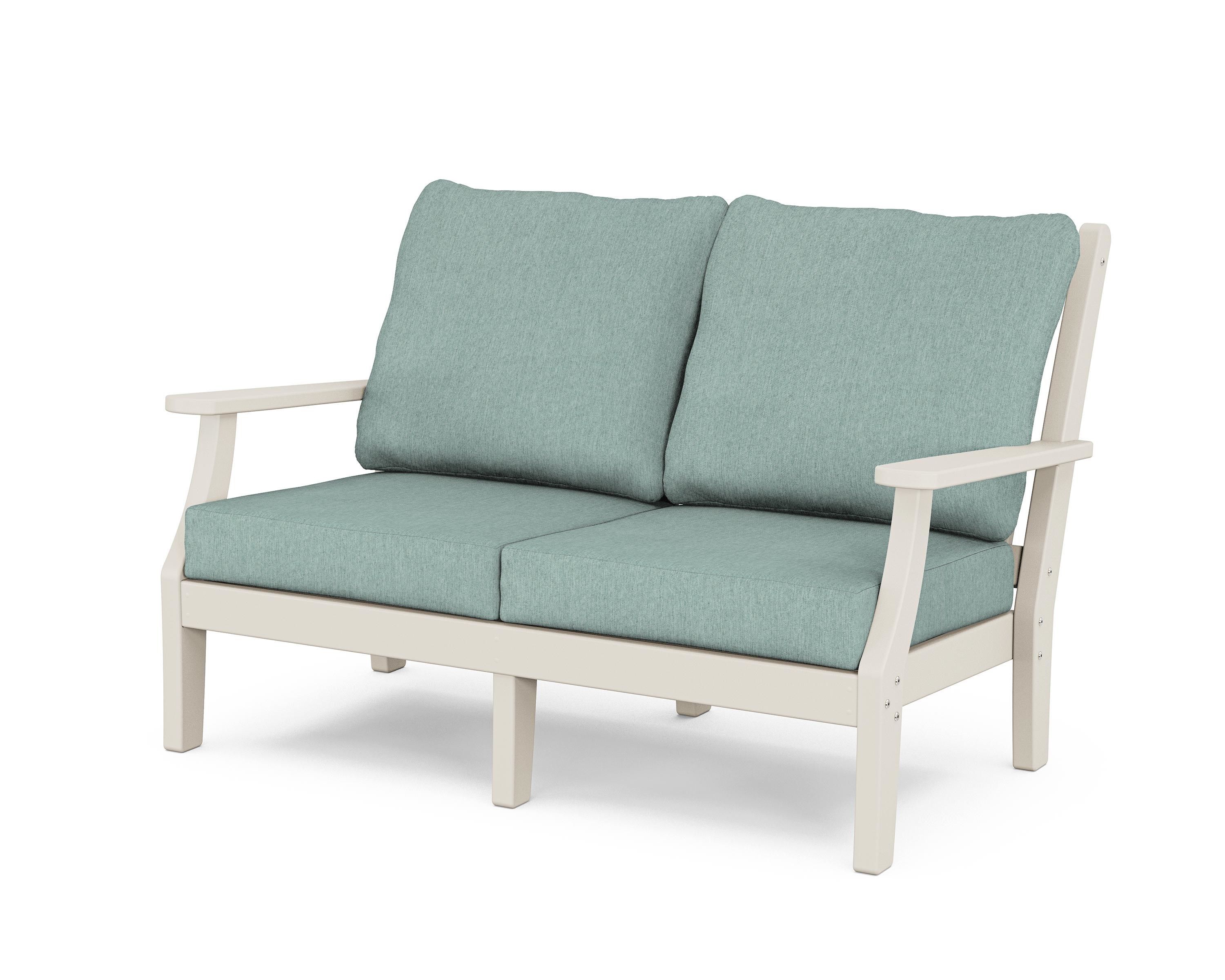 Country Living Wovendale Deep Seating Loveseat in Sand / Glacier Spa