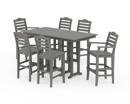 Draper James™ by  POLYWOOD® Savannah 7-Piece Farmhouse Bar Set in Slate Grey