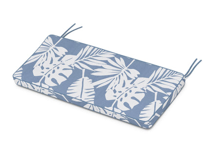 Martha Stewart by POLYWOOD® Chinoiserie Bench Seat Cushion in Leaf Sky Blue