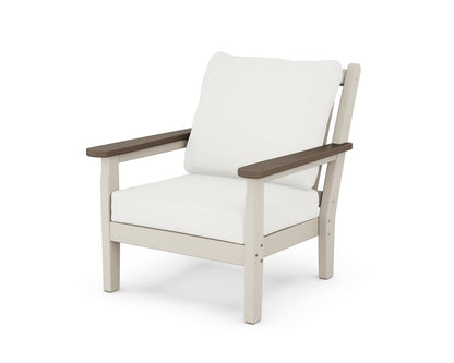 POLYWOOD® Chippendale Deep Seating Chair in Sand / Kona / Natural Linen