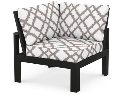Unbranded Modular Corner Chair in Black / Trellis Grey Mist