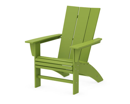 POLYWOOD® Modern Curveback Adirondack Chair in Lime