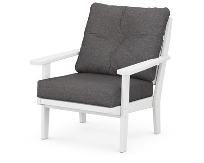 POLYWOOD® Lakeside Deep Seating Chair in White / Ash Charcoal