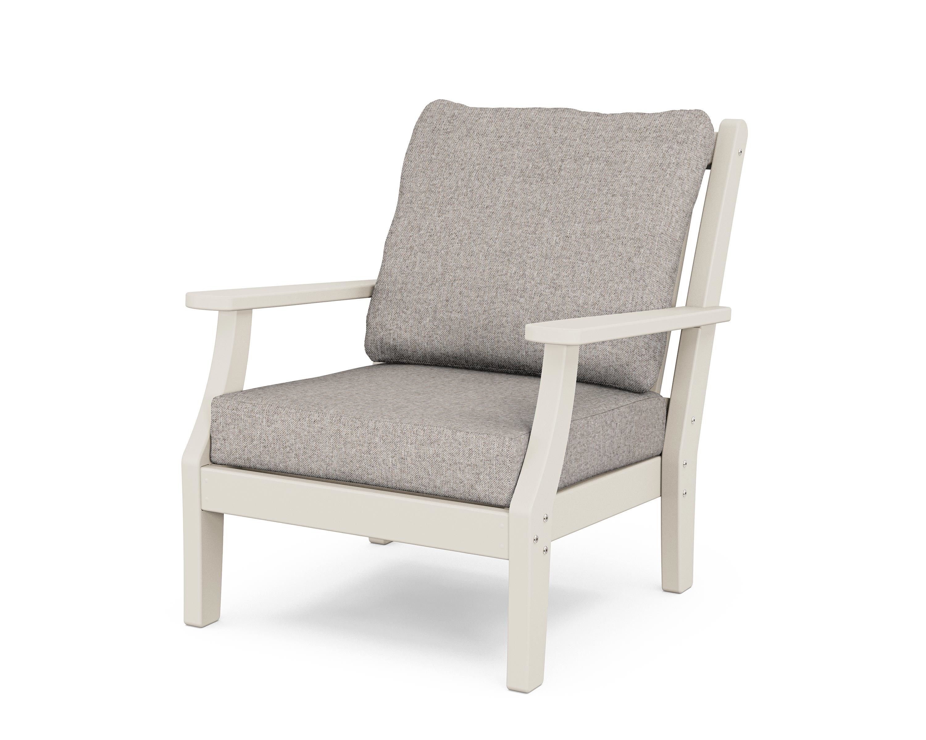 Country Living Wovendale Deep Seating Chair in Sand / Weathered Tweed