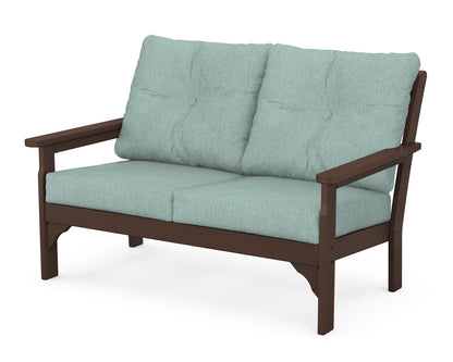 POLYWOOD® Vineyard Deep Seating Loveseat in Mahogany / Glacier Spa