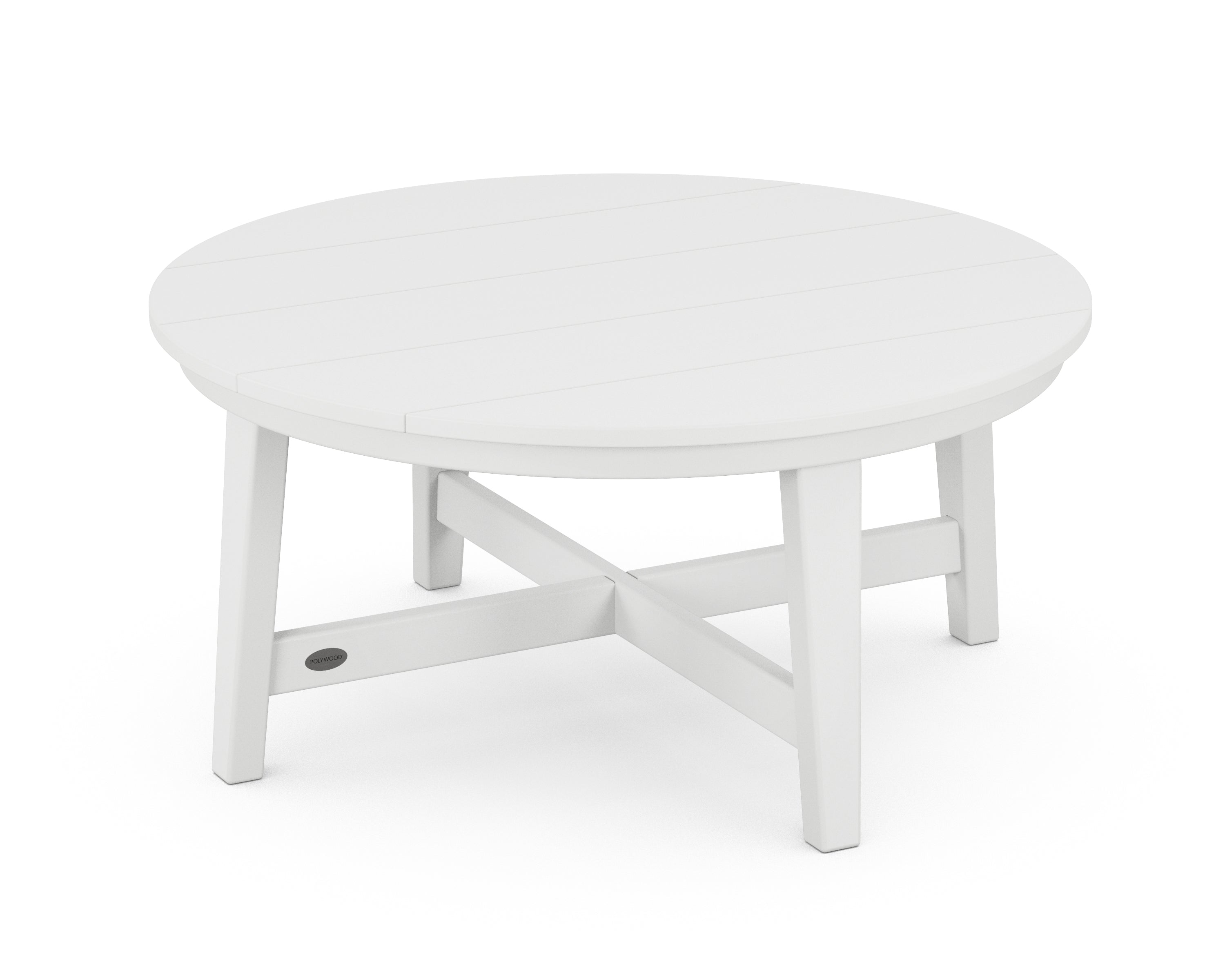 POLYWOOD® Newport 36" Round Coffee Table in White