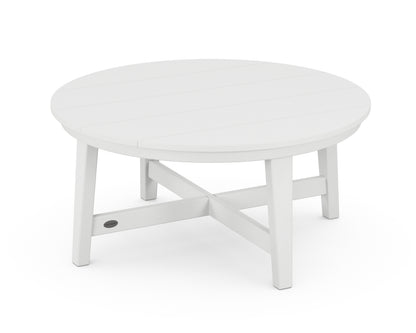 POLYWOOD® Newport 36" Round Coffee Table in White