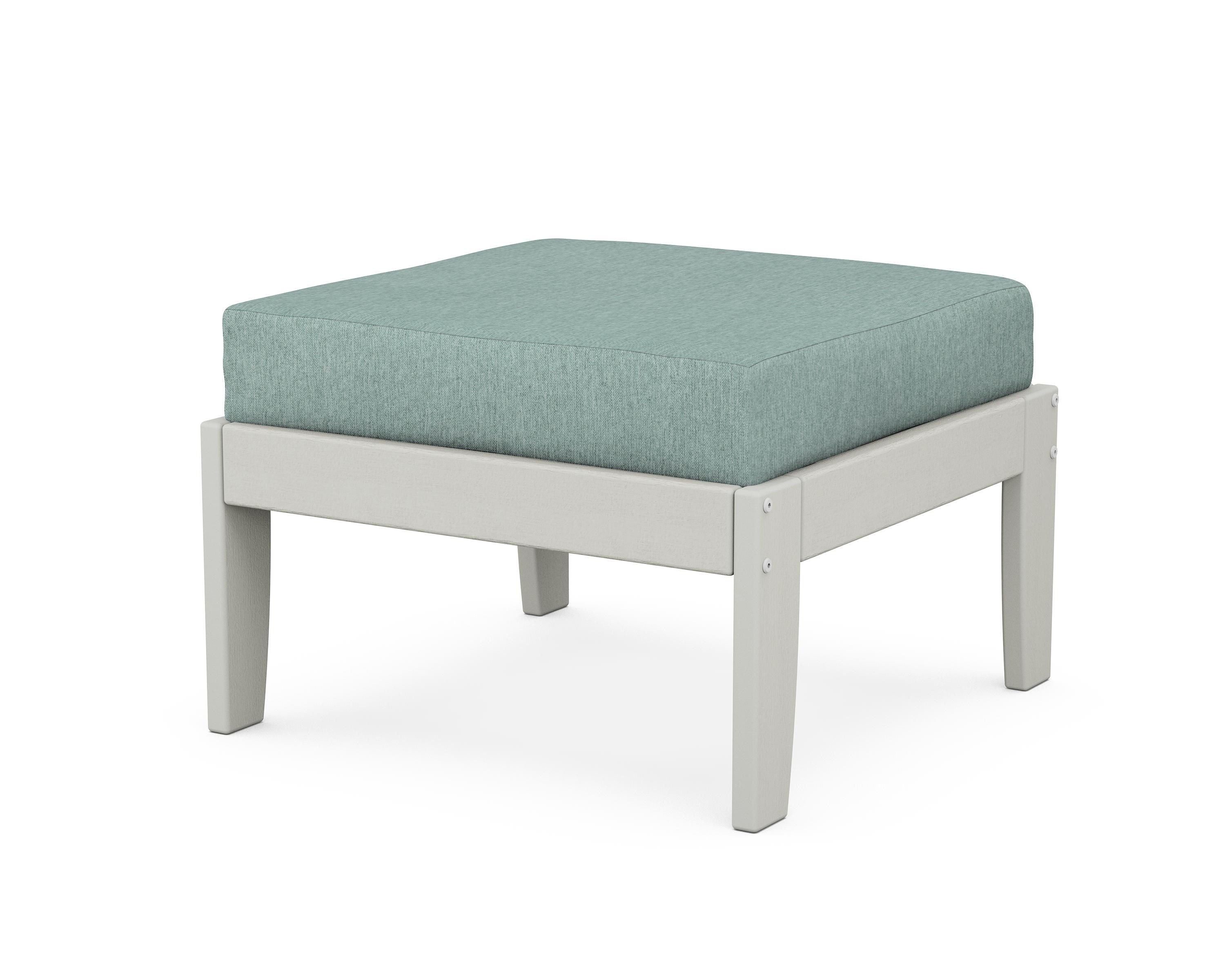 Unbranded Modular Ottoman - Classic in Vintage White / Glacier Spa