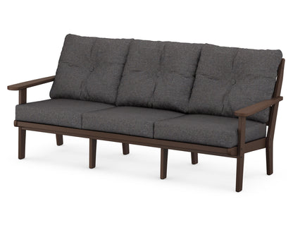 POLYWOOD® Lakeside Deep Seating Sofa in Mahogany / Ash Charcoal