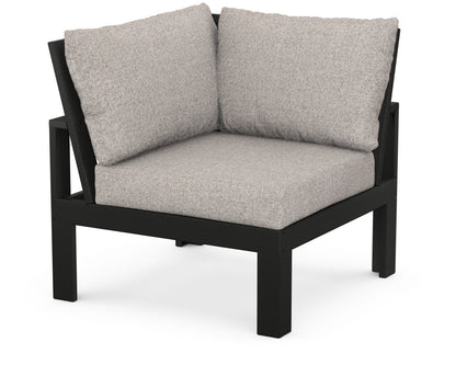 Unbranded Modular Corner Chair in Black / Weathered Tweed