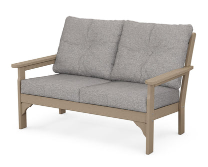 POLYWOOD® Vineyard Deep Seating Loveseat in Vintage Sahara / Grey Mist
