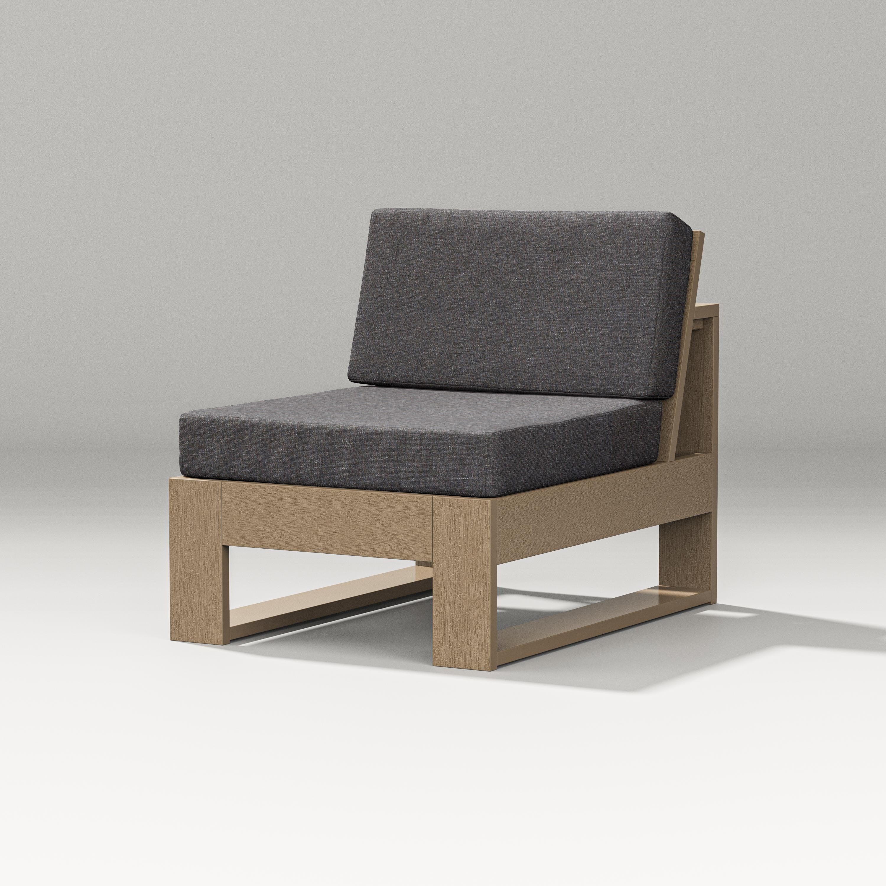 PW Designer Series Latitude Modular Armless Chair in Vintage Sahara / Ash Charcoal