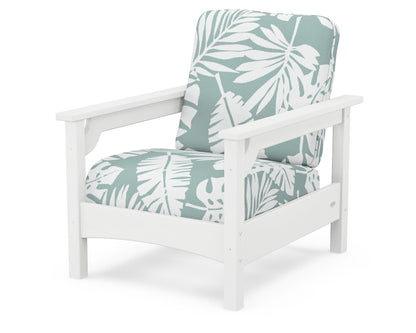 POLYWOOD® Club Chair in White / Leaf Glacier Spa