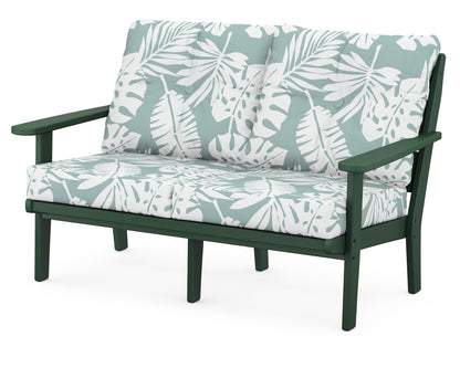 POLYWOOD® Lakeside Deep Seating Loveseat in Green / Leaf Glacier Spa