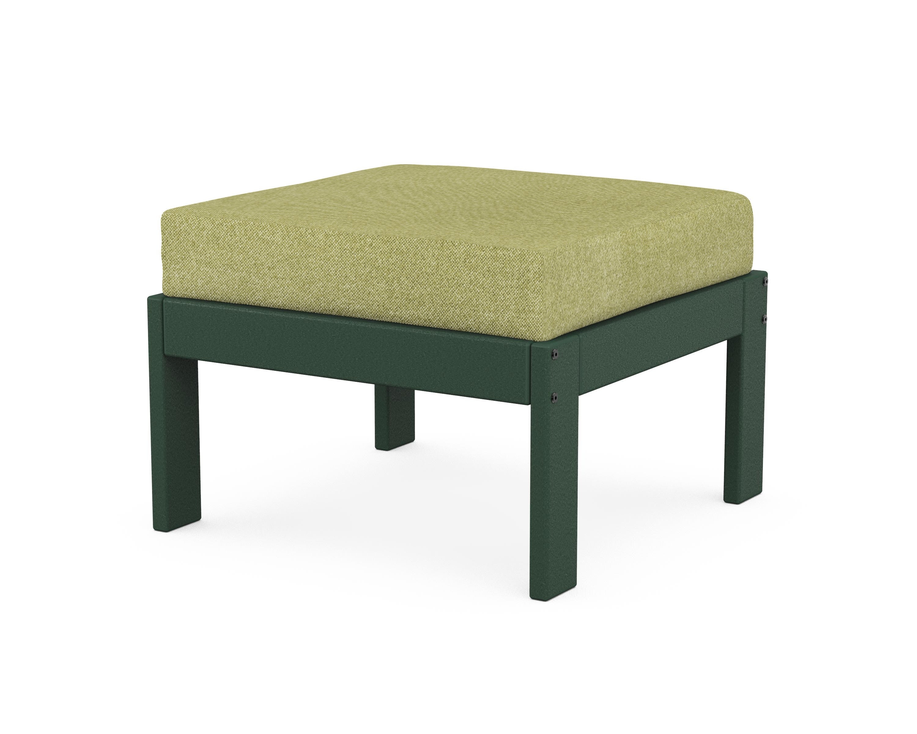 POLYWOOD® Vineyard Modular Ottoman in Green / Chartreuse Boucle