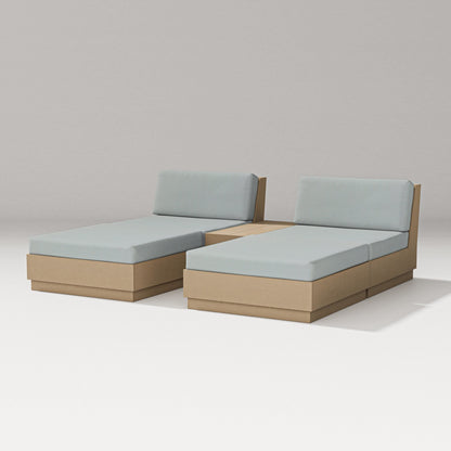 PW Designer Series Elevate Double Chaise Set in Vintage Sahara / Spa