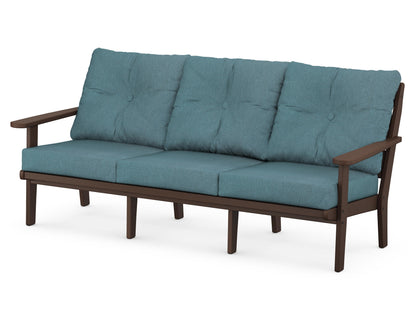 POLYWOOD® Lakeside Deep Seating Sofa in Mahogany / Ocean Teal