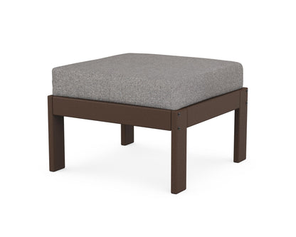 POLYWOOD® Vineyard Modular Ottoman in Mahogany / Grey Mist