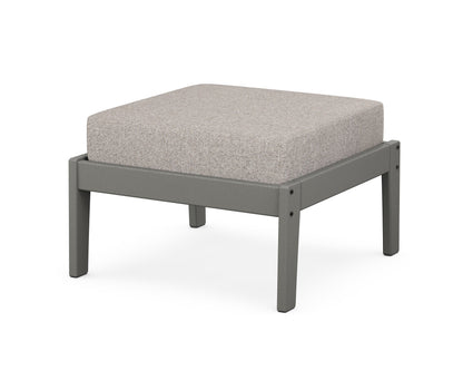 Unbranded Deep Seating Ottoman in Slate Grey / Weathered Tweed