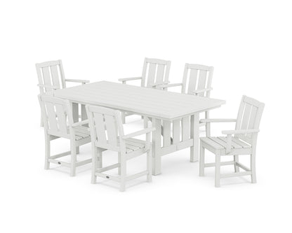 POLYWOOD® Mission Arm Chair 7-Piece Mission Dining Set in White