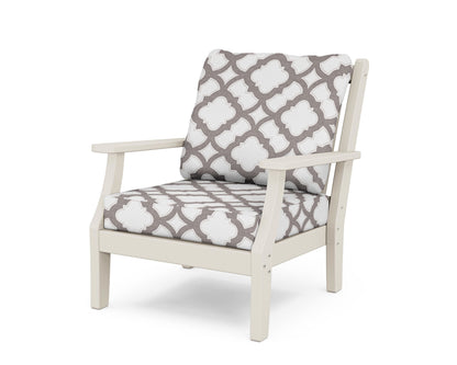 Country Living Wovendale Deep Seating Chair in Sand / Trellis Grey Mist