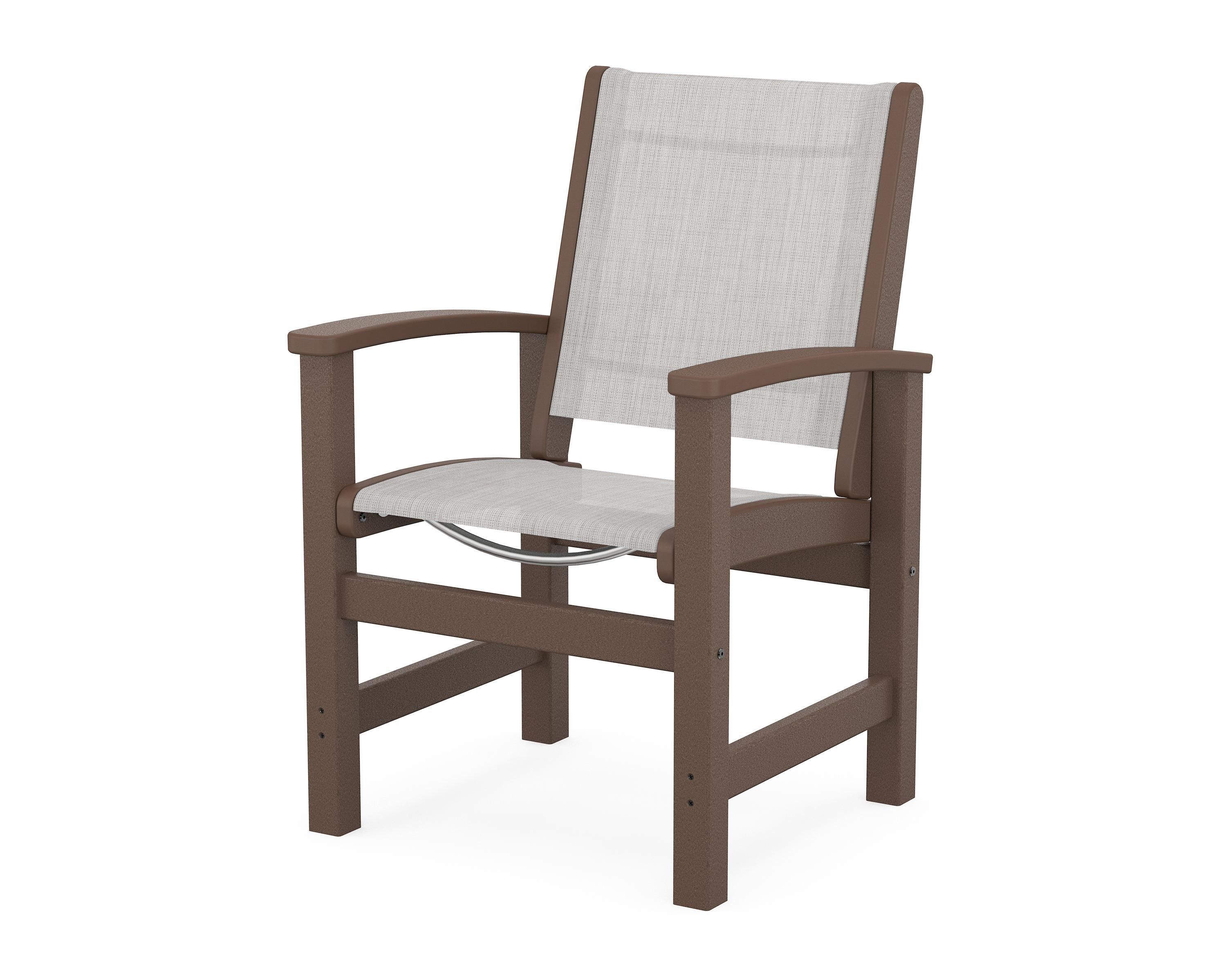 POLYWOOD® Coastal Dining Chair in Mahogany / Parchment Sling