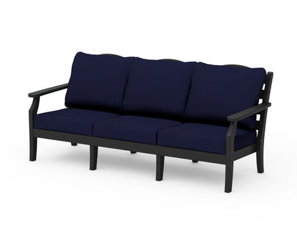 Draper James™ by  POLYWOOD® Savannah Deep Seating Sofa in Black / Navy