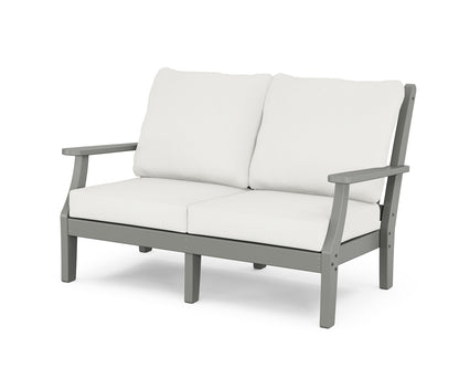 Country Living Wovendale Deep Seating Loveseat in Slate Grey / Natural Linen