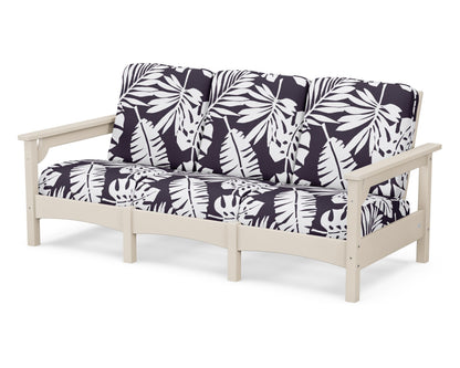 POLYWOOD® Club Sofa in Sand / Leaf Navy