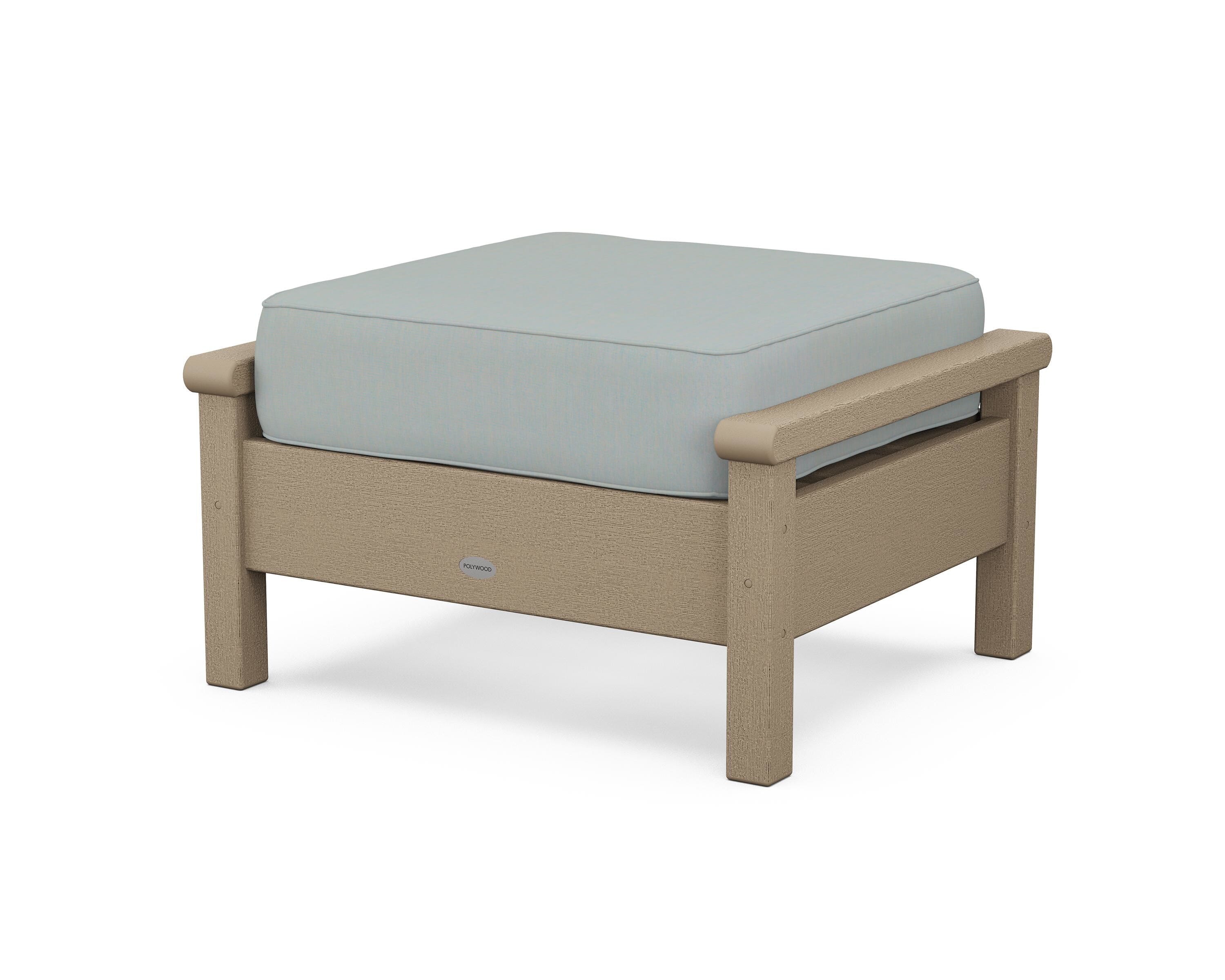 POLYWOOD® Harbour Deep Seating Ottoman in Vintage Sahara / Spa