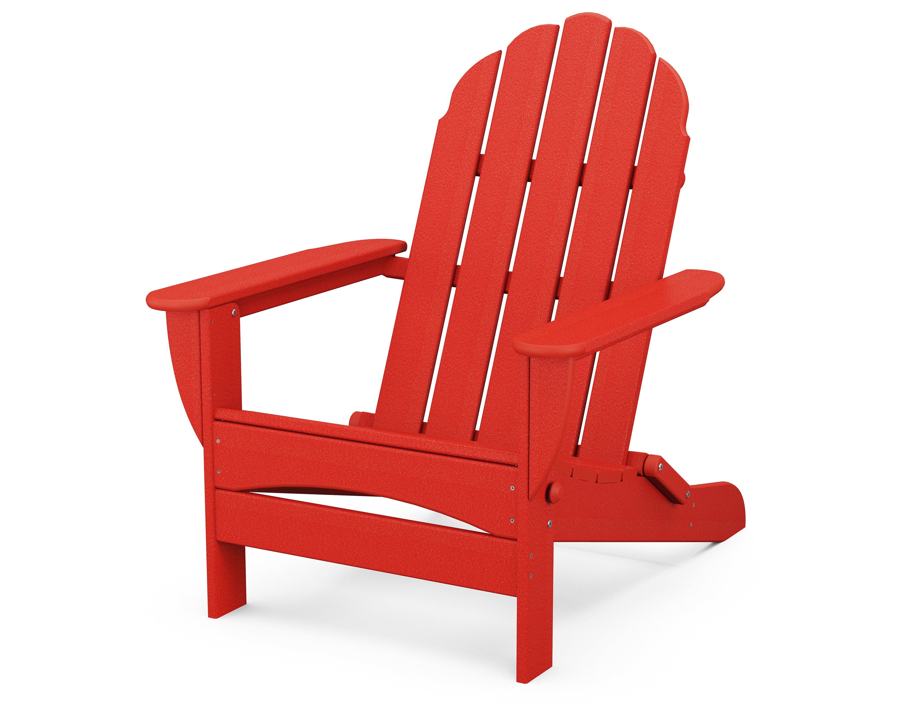 POLYWOOD® Classic Oversized Folding Adirondack Chair in Sunset Red