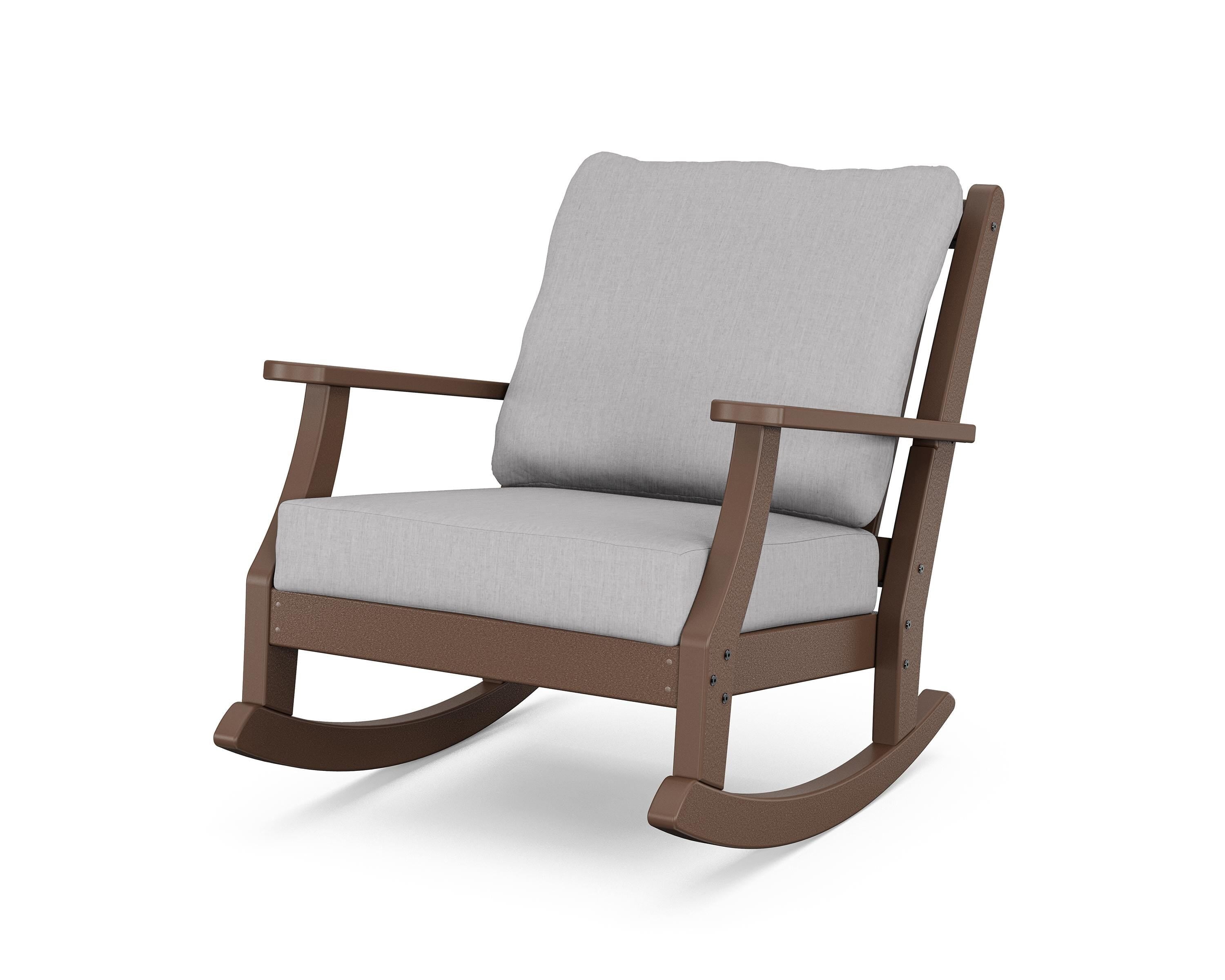 Country Living Wovendale Deep Seating Rocking Chair in Mahogany / Granite