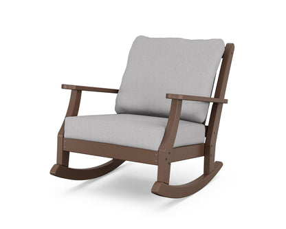 Country Living Wovendale Deep Seating Rocking Chair in Mahogany / Granite