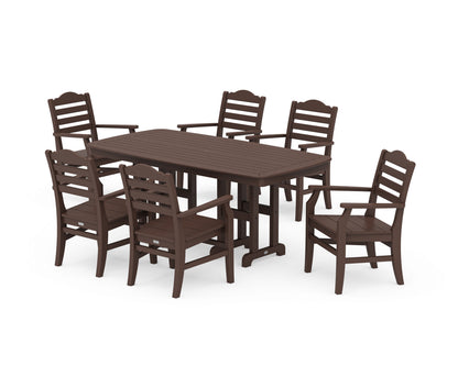 POLYWOOD® Savannah Arm Chair 7-Piece Dining Set in Mahogany