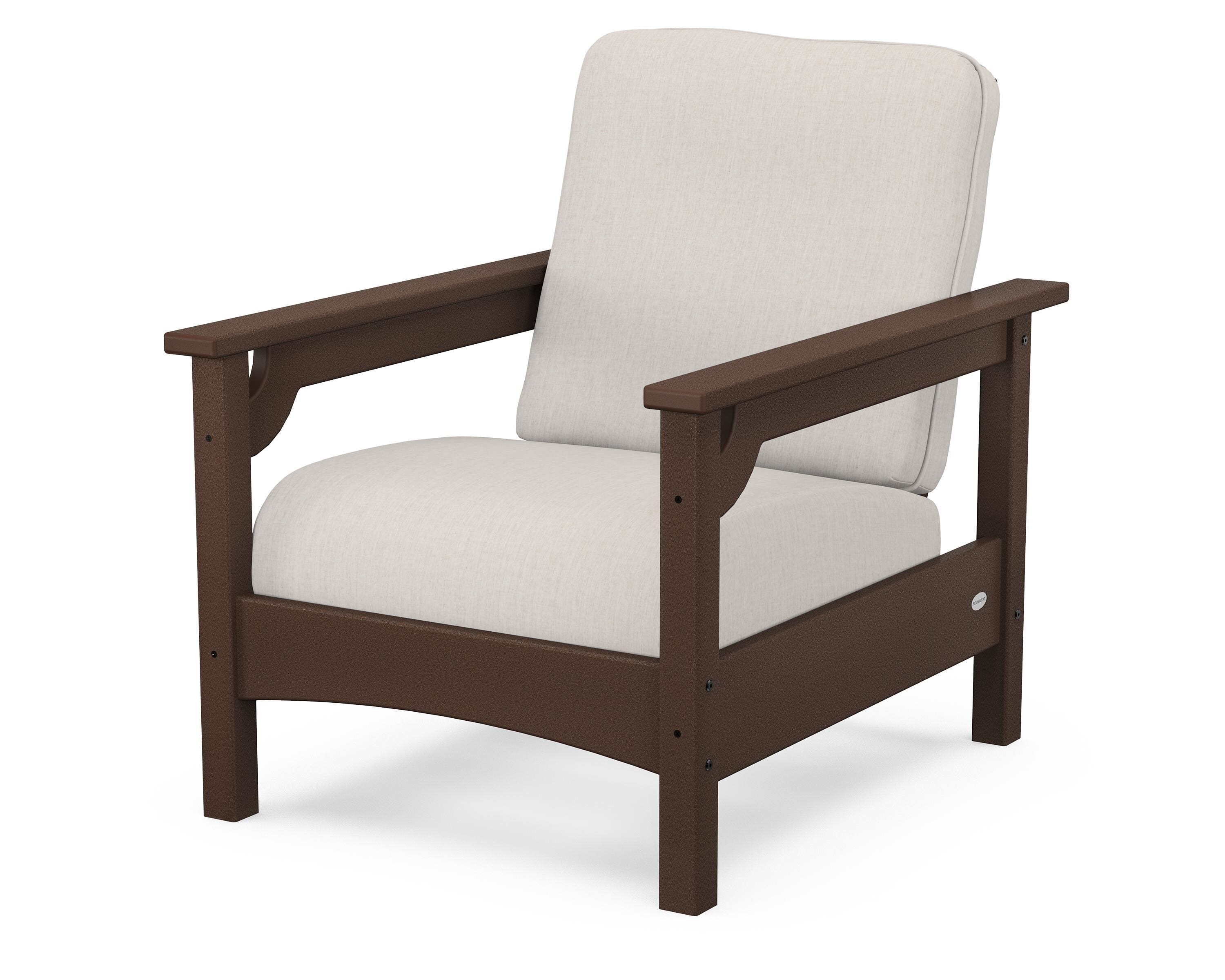 POLYWOOD® Club Chair in Mahogany / Cast Ash