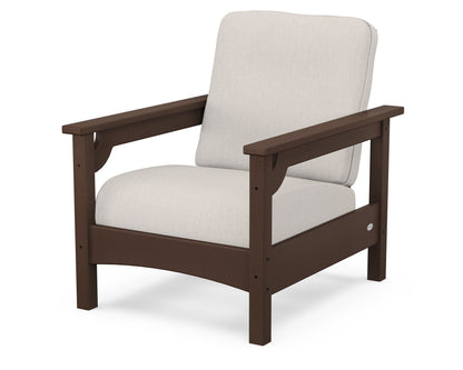 POLYWOOD® Club Chair in Mahogany / Cast Ash